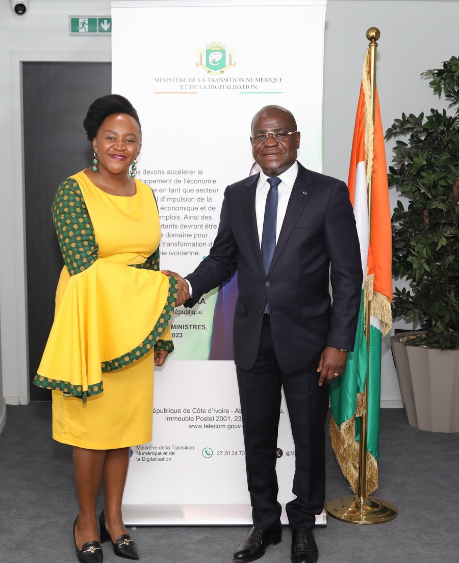 La CEO de MTN Côte d'Ivoire en audience avec le ministre de la Transition Numérique