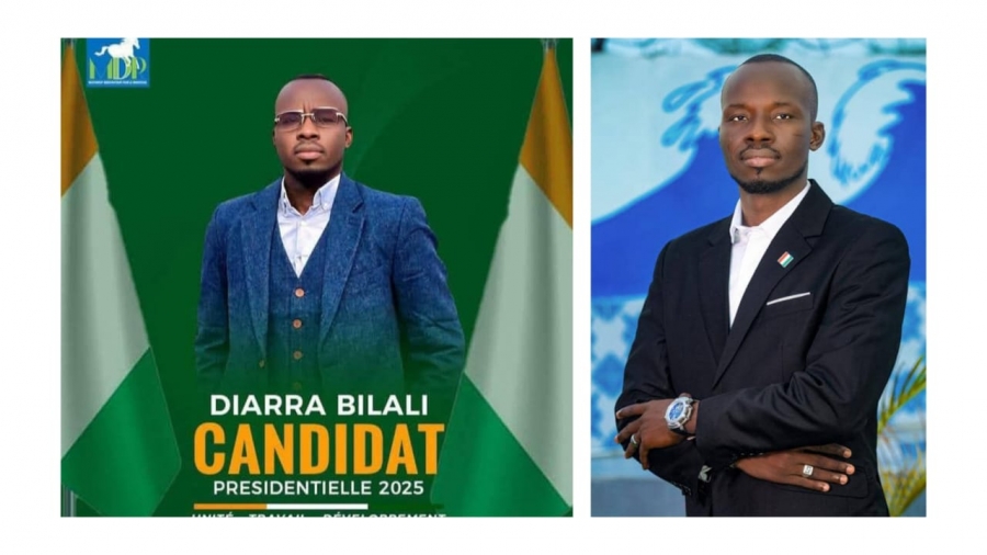 Présidentielle 2025 : le candidat Diarra Bilali se retire de la course, et se rallie à Alassane Ouattara
