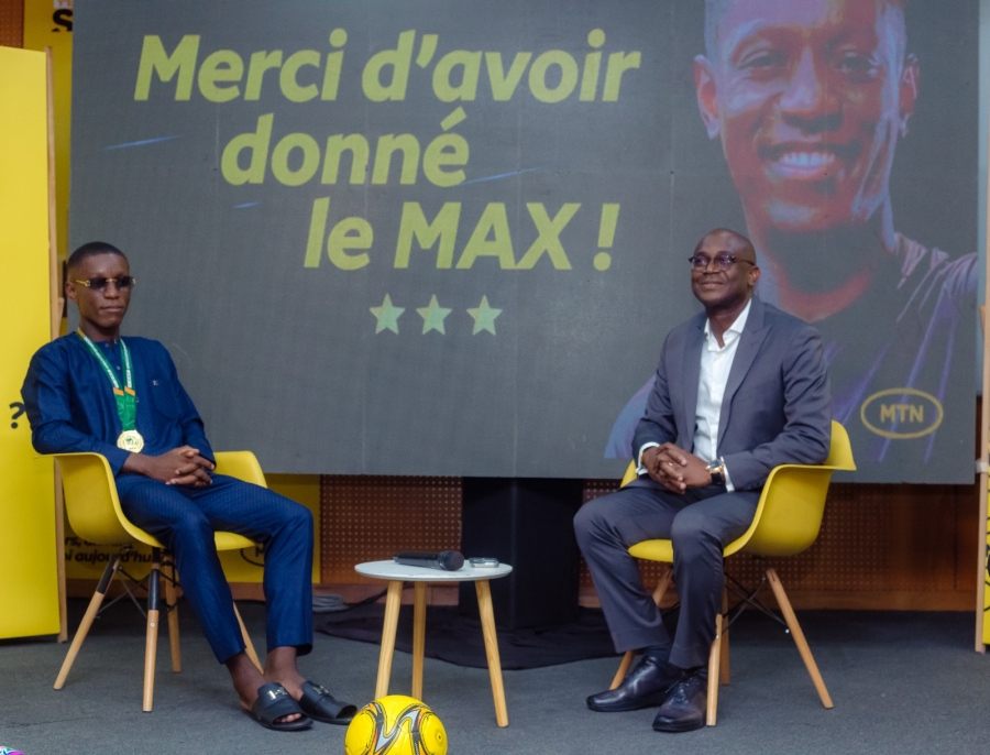Can 2023: Le Directeur Général de MTN Côte d&#039;Ivoire Djibril Ouattara reçoit le capitaine des Eléphants Max Gradel pour le féliciter