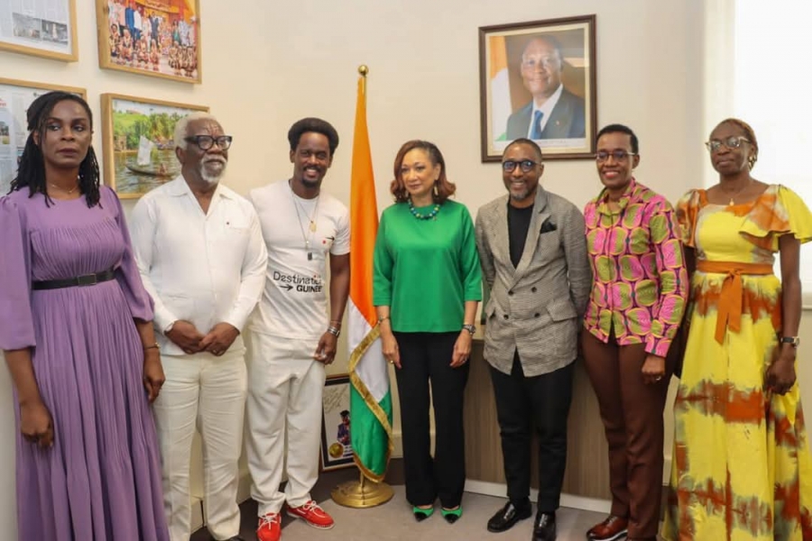 Côte d’Ivoire : la ministre Françoise Remarck a reçu Black M pour son projet « Destination Guinée »