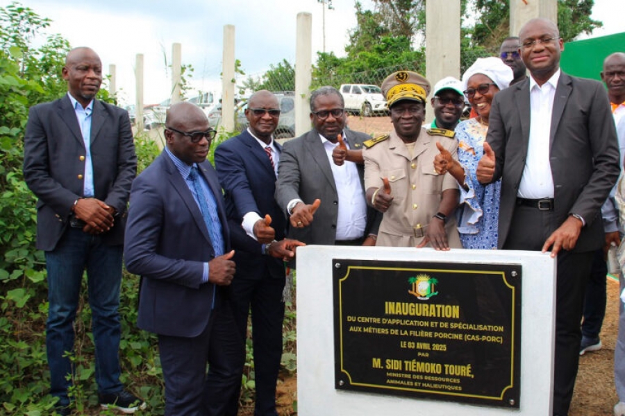 Côte d’Ivoire : Sidi Touré inaugure un centre de formation et de spécialisation aux métiers de la filière porcine à Agboville