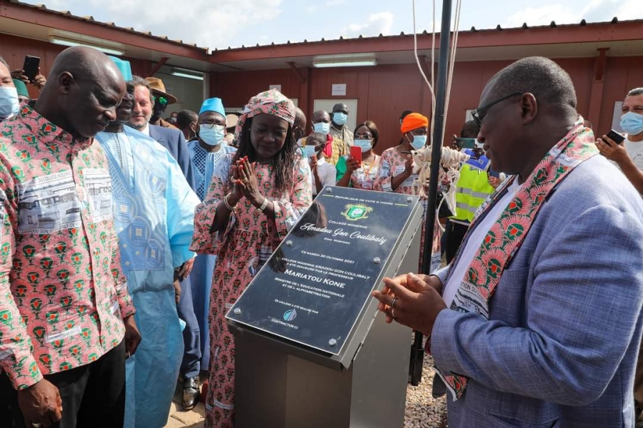 Inauguration du collège Amadou Gon Coulibaly de KONI (département de Korhogo).