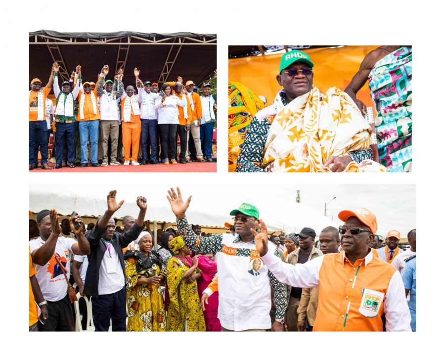 Côte d’Ivoire : une forte mobilisation pour le meeting de clôture du pré-congrès régional du RHDP à Bondoukou