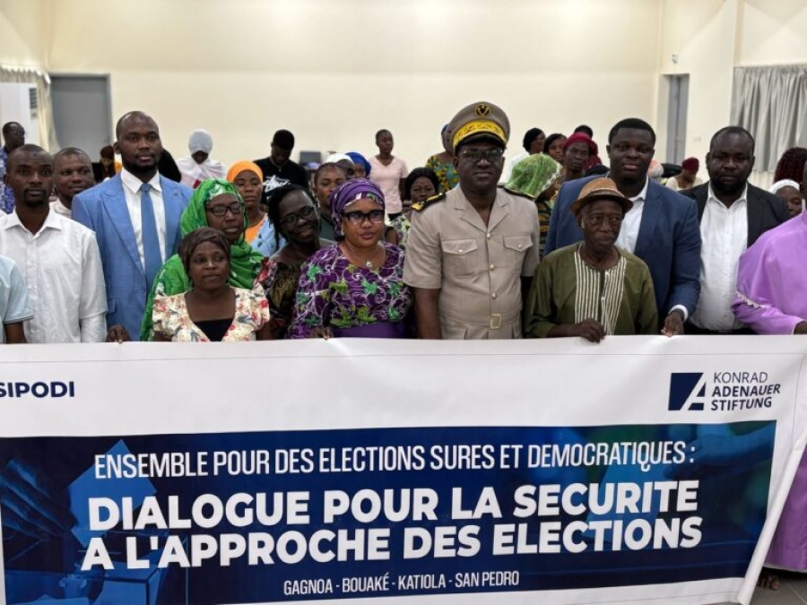Côte d’Ivoire: la Fondation Konrad Adenauer encourage les communautés à œuvrer pour des élections apaisées