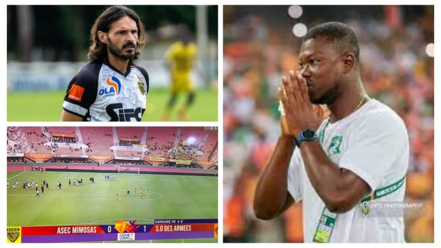 Ligue 1 ivoirienne-Asec/SOA (0-1) : Félix Kouadio(l’élève) met fin à la série de victoires de Julien Chevalier, son ancien maître