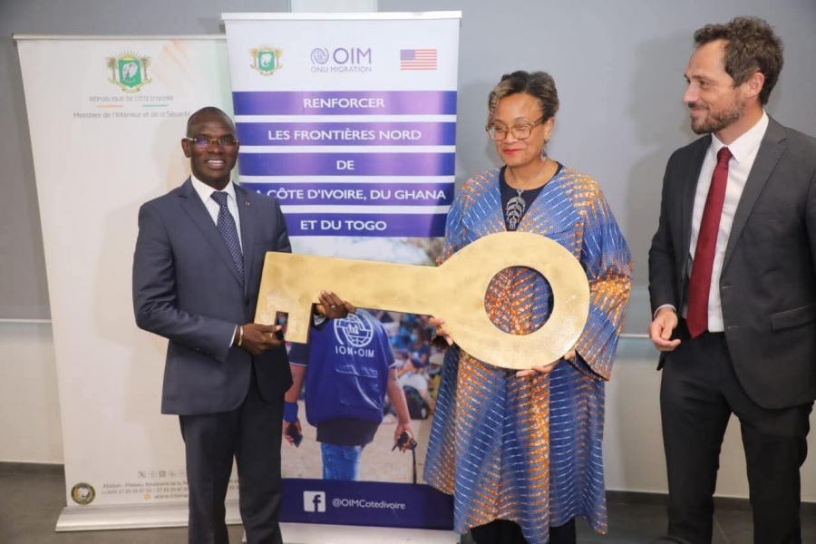 Côte d’Ivoire : le pays se dote d’un nouveau poste frontalier à Kalamon avec l’appui de l’OIM et des États-Unis