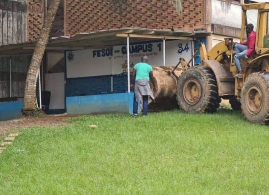 Côte d’Ivoire/Université Félix Houphouët-Boigny : le siège de la FESCI démoli par les autorités universitaires
