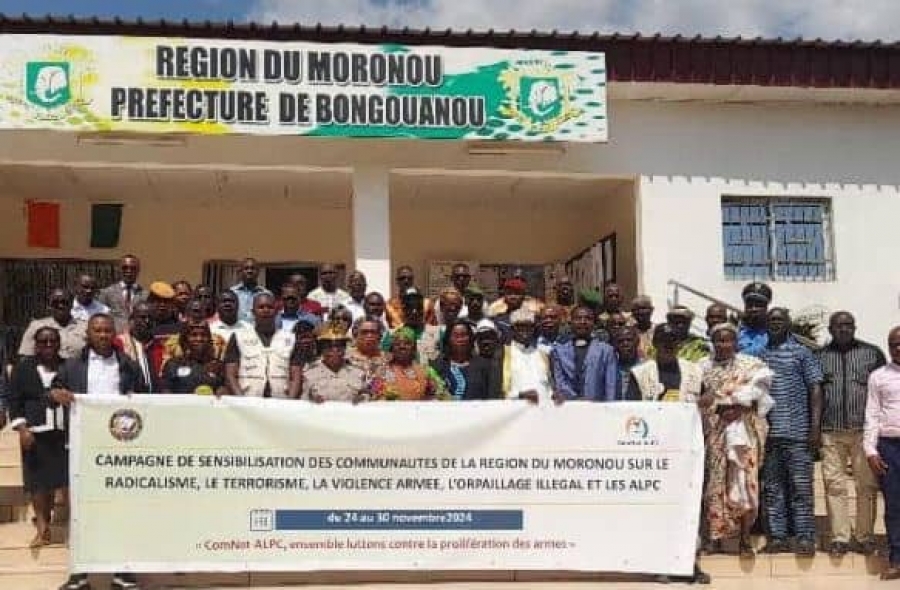 Côte d'Ivoire/ Moronou : les leaders communautaires sensibilisent sur la prolifération des armes légères
