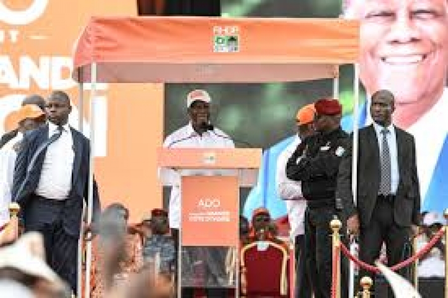 Côte d’Ivoire-Présidentielle 2025 : Alassane Ouattara lance sa campagne à Daloa sous une ferveur populaire