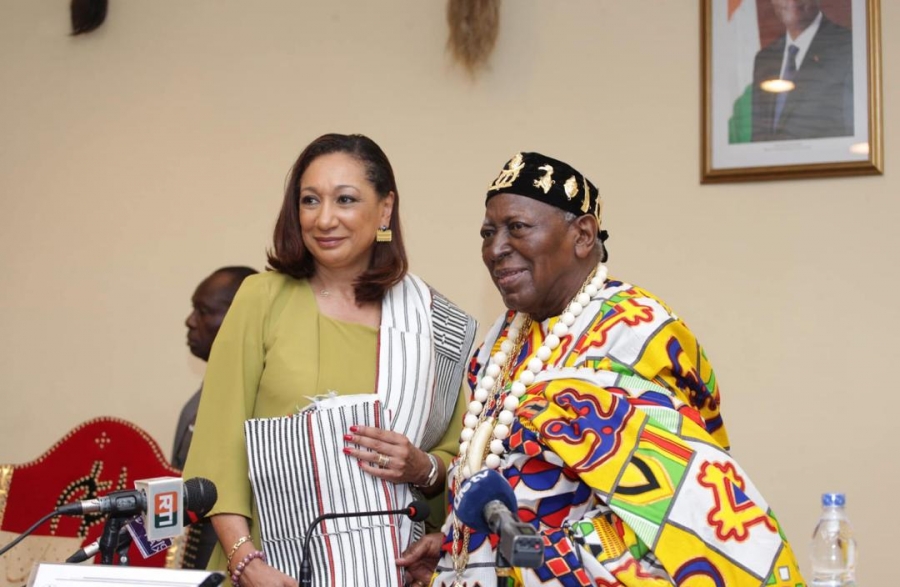 Côte d’Ivoire- Patrimoine culturel ivoirien : Françoise Remarck rencontre la chambre nationale des rois et des chefs traditionnels
